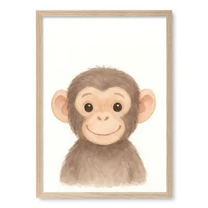 Animal Friends Chimpanzee Framed Art Print by Profile Australia, a Prints for sale on Style Sourcebook