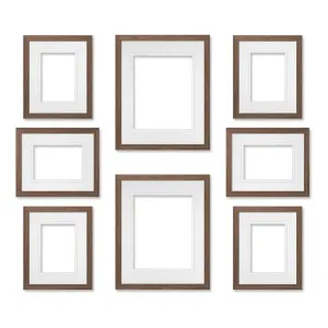 8 Piece Chestnut Centered Gallery Wall Frame Set by Profile Australia, a Picture Frames for sale on Style Sourcebook