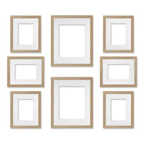 8 Piece Natural Oak Centered Gallery Wall Frame Set by Profile Australia, a Picture Frames for sale on Style Sourcebook