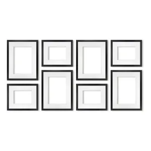 8 Piece Black Balanced Gallery Wall Frame Set by Profile Australia, a Picture Frames for sale on Style Sourcebook