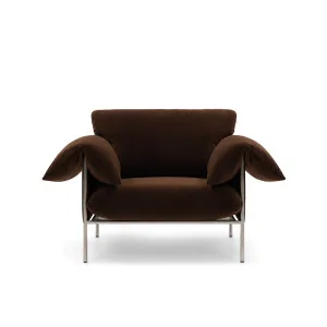 Alva Brushed Steel Frame Armchair - [ Avalon Piccolo ] by ELLISON STUDIOS., a Chairs for sale on Style Sourcebook