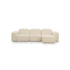 Muse 3 Seat RAF Chaise Sofa - [ Cabarita Natural ] by ELLISON STUDIOS., a Sofas for sale on Style Sourcebook