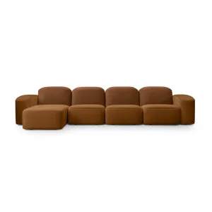 Muse 4 Seat LAF Chaise Sofa - [ Malibu Cognac ] by ELLISON STUDIOS., a Sofas for sale on Style Sourcebook