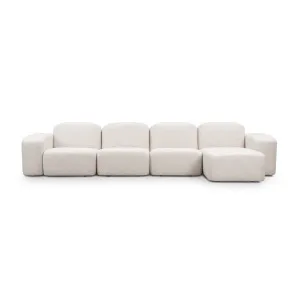 Muse 4 Seat RAF Chaise Sofa - [ Byron Oyster ] by ELLISON STUDIOS., a Sofas for sale on Style Sourcebook