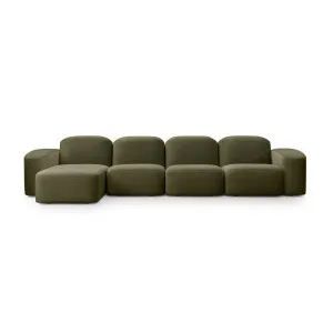 Muse 4 Seat LAF Chaise Sofa - [ Malibu Matcha ] by ELLISON STUDIOS., a Sofas for sale on Style Sourcebook