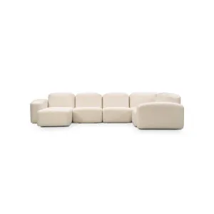 Muse 5 Piece LAF Chaise Modular Sofa - [ Hyams Sable ] by ELLISON STUDIOS., a Sofas for sale on Style Sourcebook