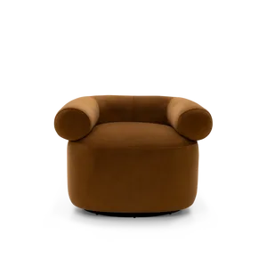 Huggy Swivel Armchair - [ Malibu Cognac ] by ELLISON STUDIOS., a Chairs for sale on Style Sourcebook