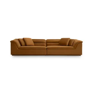 Float 4 Seat Sofa - [ Malibu Cognac ] by ELLISON STUDIOS., a Sofas for sale on Style Sourcebook