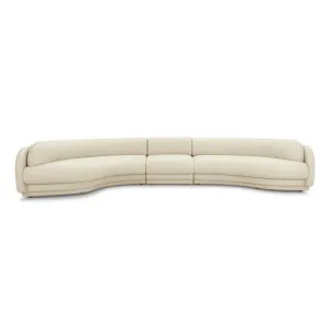 Poet Leather 5 Seat LAF Terminal Sofa - [ Simpson Cream ] by ELLISON STUDIOS., a Sofas for sale on Style Sourcebook