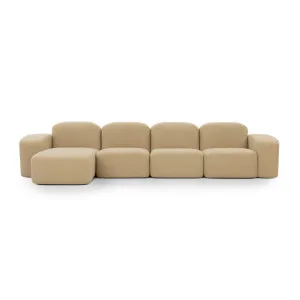 Muse 4 Seat LAF Chaise Sofa - [ Airlie Camel ] by Ellison Studios, a Sofas for sale on Style Sourcebook