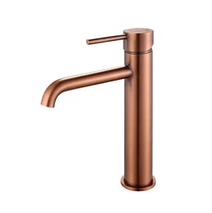 Lucid Pin Tall Basin Mixer Brushed Copper by Aquaperla, a Bathroom Taps & Mixers for sale on Style Sourcebook