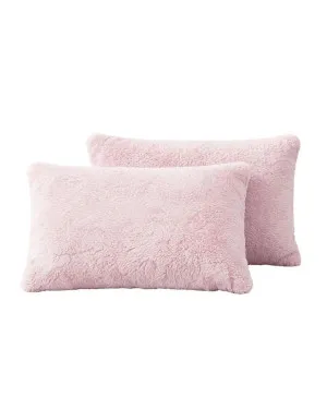 Chalk Pink Snuggle Fleece Pillowcase Pair by null, a Pillow Cases for sale on Style Sourcebook