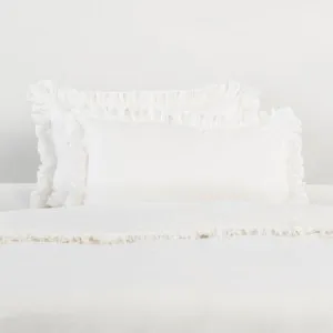 Vintage Quilt Cover Set - Softwash Cotton, Super King, Forest Green Melange - Canningvale by Canningvale_Vintage, a Sheets for sale on Style Sourcebook