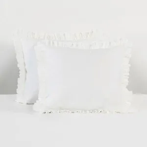 Vintage Pillowcase Pair - Softwash Cotton, European, Oatmeal Melange - Canningvale by Canningvale_Vintage, a Sheets for sale on Style Sourcebook