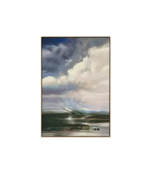 Hand-Painted Skyscape Wall Art Canvas 130cm x 90cm by Luxe Mirrors, a Prints for sale on Style Sourcebook