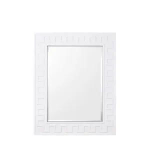 Rhoen White Wall Mirror 80 x 100cm by Luxe Mirrors, a Mirrors for sale on Style Sourcebook