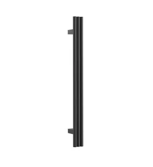 Triple Tube Vertical Single Heated Towel Rail Matt Black 90cm x 7.5cm by Luxe Mirrors, a Towel Rails for sale on Style Sourcebook