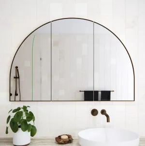 Blaine Arch Mirror Cabinet Antique Brass 80cm x 120cm by Luxe Mirrors, a Vanity Mirrors for sale on Style Sourcebook