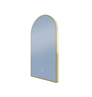 Nordic Gold Arch 500D LED Mirror 90cm x 50cm by Luxe Mirrors, a Vanity Mirrors for sale on Style Sourcebook