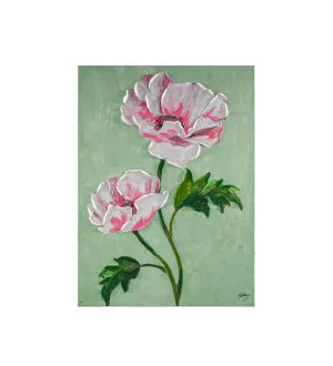 Poppy Flower Enhanced Wall Art Canvas Print 95cm x 70cm by Luxe Mirrors, a Prints for sale on Style Sourcebook