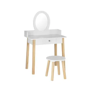 Dressing Table Set with Wooden Leg Vanity Makeup Mirror 60cm x 95cm by Luxe Mirrors, a Illuminated Mirrors for sale on Style Sourcebook