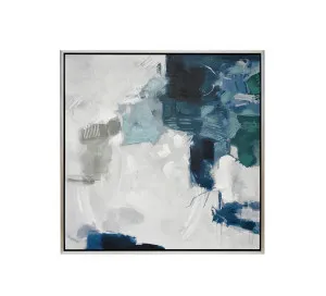 Blue and Grey Series Wall Art Canvas 105cm x 105cm by Luxe Mirrors, a Prints for sale on Style Sourcebook