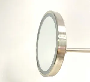 Illusion LED Mirror 5x Magnifier in Brushed Nickel Frame - 203mm Dia by Luxe Mirrors, a Vanity Mirrors for sale on Style Sourcebook