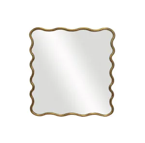 Amelia Square Gold Wall Mirror 101cm x 101cm by Luxe Mirrors, a Mirrors for sale on Style Sourcebook