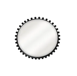 Brighton Black Round Wall Mirror 120cm by Luxe Mirrors, a Mirrors for sale on Style Sourcebook