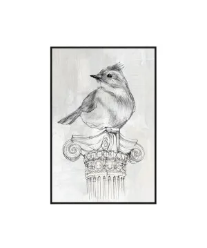 Bird on Greek Style Column Wall Art Canvas 90cm x 60cm by Luxe Mirrors, a Prints for sale on Style Sourcebook