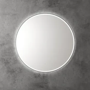 Touchless LED Round Mirror with Gun Metal Frame 90cm by Luxe Mirrors, a Vanity Mirrors for sale on Style Sourcebook