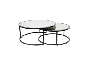 Serenity Nesting Coffee Tables Black 80cm / 95cm by Cafe Lighting &amp; Living, a Coffee Table for sale on Style Sourcebook
