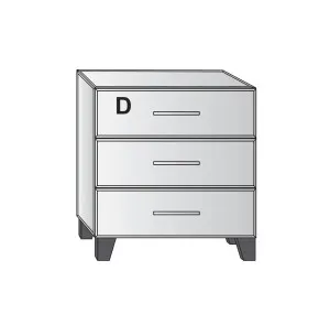 Maria Isabelle Large Mirrored Bedside Table 60cm x 55cm by ", a Bedside Tables for sale on Style Sourcebook