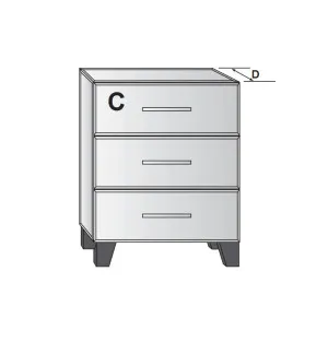 Maria Isabelle Mirrored Bedside Table 60cm x 45cm by ", a Bedside Tables for sale on Style Sourcebook