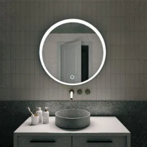 Luxe Glasgow Bronze Round LED Bathroom Mirror - 80cm by Luxe Mirrors, a Vanity Mirrors for sale on Style Sourcebook