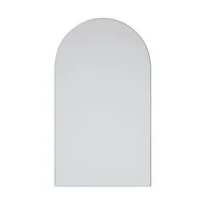 Arched White Metal Framed Bathroom Mirror - 96cm x 56cm by Luxe Mirrors, a Vanity Mirrors for sale on Style Sourcebook