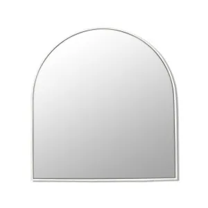 Arched White Metal Framed Bathroom Mirror - 80cm x 76cm by Luxe Mirrors, a Vanity Mirrors for sale on Style Sourcebook