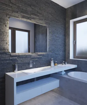 Rear Soft Glow Curved Corner LED Backlit Mirror 120cm x 80cm by Luxe Mirrors, a Vanity Mirrors for sale on Style Sourcebook