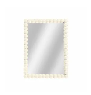 Decorative Beaded Wall Mirror 90cm x 60cm by Luxe Mirrors, a Mirrors for sale on Style Sourcebook
