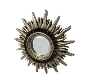 Silver Vintage Sunburst Wall Mirror 71cm by Luxe Mirrors, a Mirrors for sale on Style Sourcebook