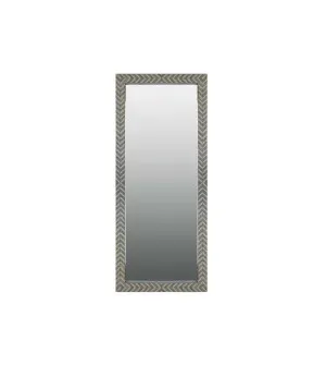 Brown Grey Zebra Fishbone Full Length Mirror 183cm x 89cm by BestWorld, a Mirrors for sale on Style Sourcebook