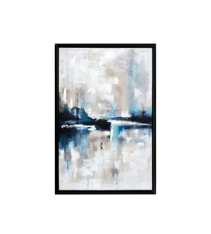 Reflections in Blue Wall Art Canvas 95cm x 65cm by Cafe Lighting &amp; Living, a Prints for sale on Style Sourcebook