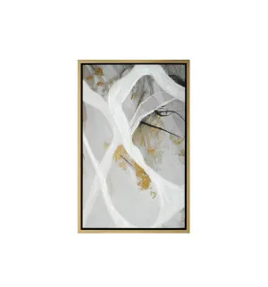White Veins on Gray II Wall Art Canvas 85cm x 55cm by Luxe Mirrors, a Prints for sale on Style Sourcebook
