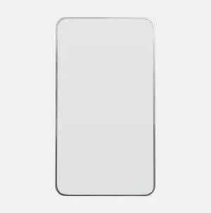 Round Corner Brushed Nickel Bathroom Mirror ? 100cm x 56cm by Luxe Mirrors, a Vanity Mirrors for sale on Style Sourcebook