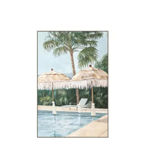 Tropical Poolside Escape Wall Art Canvas 120cm x 80cm by ", a Prints for sale on Style Sourcebook