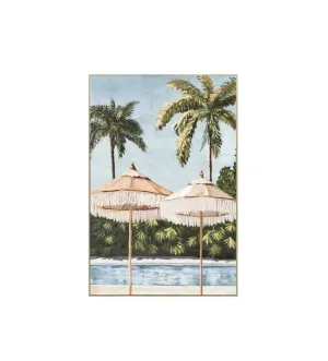 Under the Tropic Umbrellas Wall Art Canvas 80cm x 120cm by ", a Prints for sale on Style Sourcebook