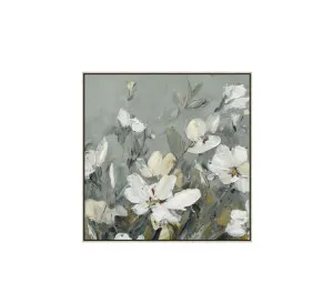 White Petals in Mist Wall Art Canvas 80cm x 80cm by ", a Prints for sale on Style Sourcebook