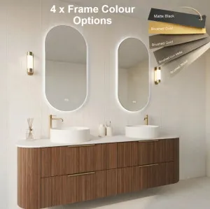 Brushed Nickel, 1200mm x 550mm by Luxe Mirrors, a Vanity Mirrors for sale on Style Sourcebook
