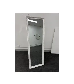 White Wood Rectangular Full Length Mirror 150cm x 50cm by BestWorld, a Mirrors for sale on Style Sourcebook