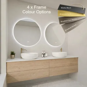 Brushed Nickel, 600mm by Luxe Mirrors, a Vanity Mirrors for sale on Style Sourcebook